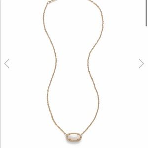Kendra Scott white and gold necklace